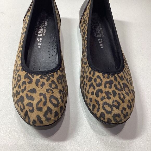 Mephisto Emilie Animal Print Ballet Flats Dark Brown Leather Comfort Size 11 - Picture 3 of 16